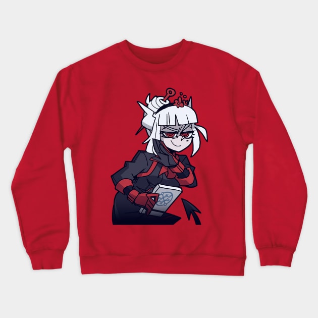 Maid Lucy Smug Examtaker (helltaker) Crewneck Sweatshirt by wark